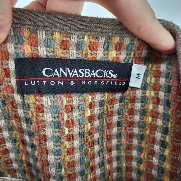 Vintage Wool Blend Blazer Jacket Button Up Plaid Funky Retro Art Print 70s 80s M - Picture 3 of 10